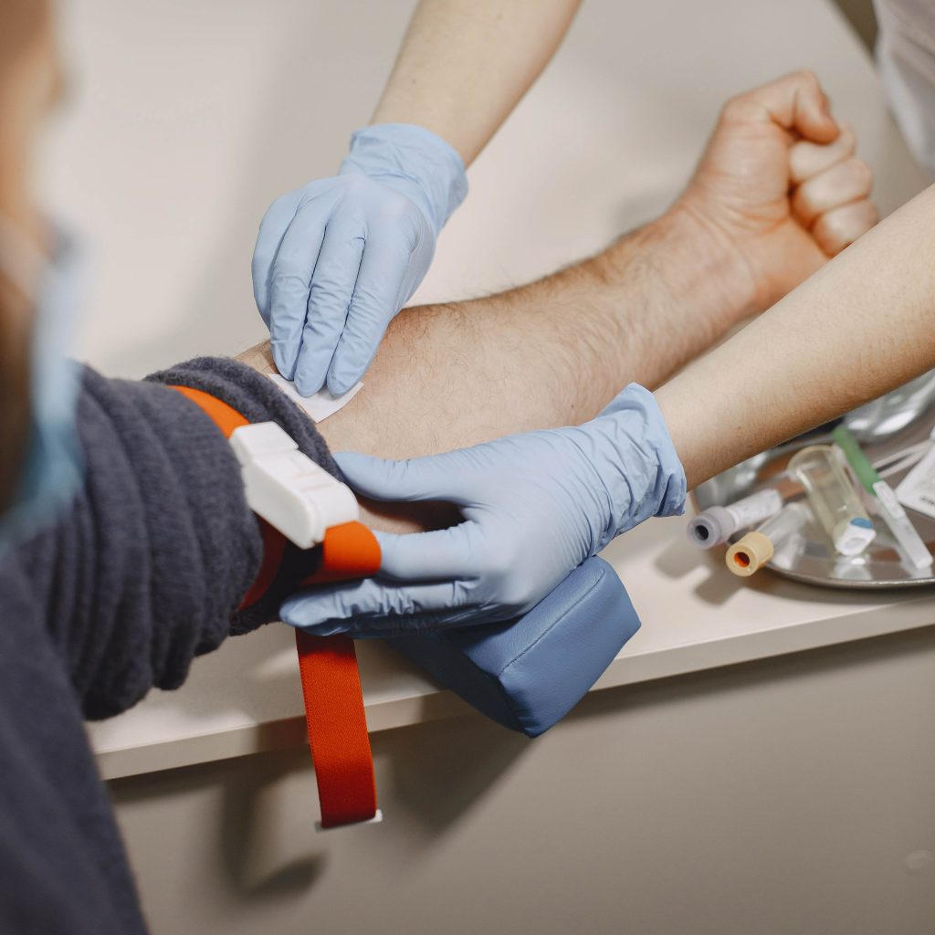 blood test in a medical clinic