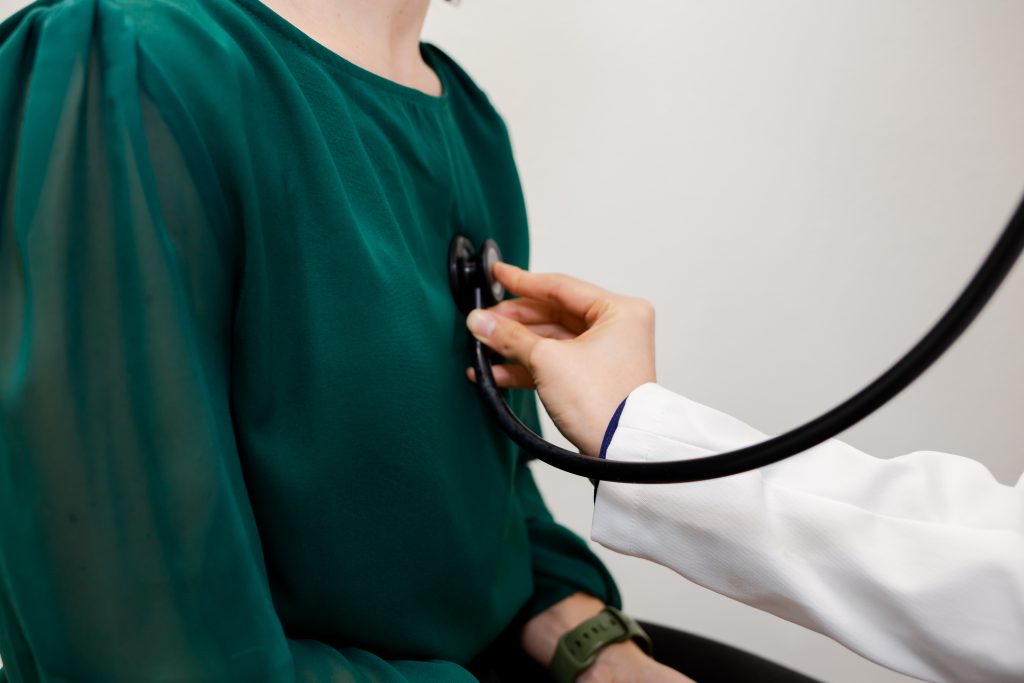 Green dress and doctor