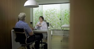 Concierge doctor consultation with patient at Stone Oak clinic